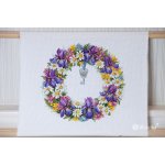 (image for) Wreath With Irises Counted Cross Stitch Kit
